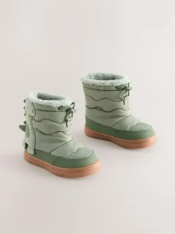 Next Green Khaki Dino Thermal Thinsulate™ Lined Quilted Water Resistant Boots Sale