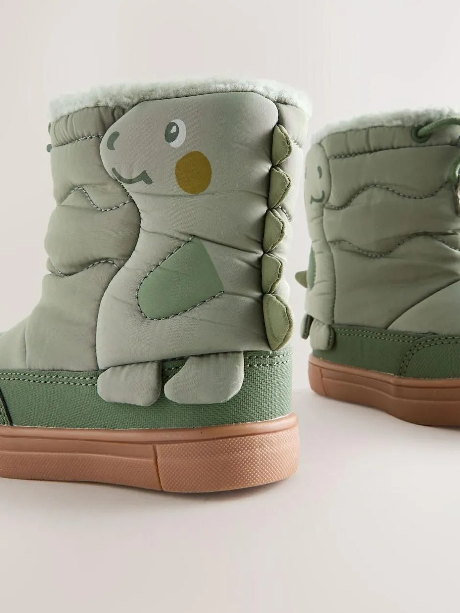 Next Green Khaki Dino Thermal Thinsulate™ Lined Quilted Water Resistant Boots Sale