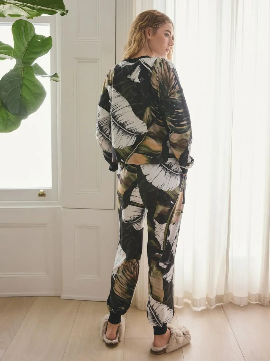 Next Green Leaves Cosy Long Sleeve Pyjamas Hot