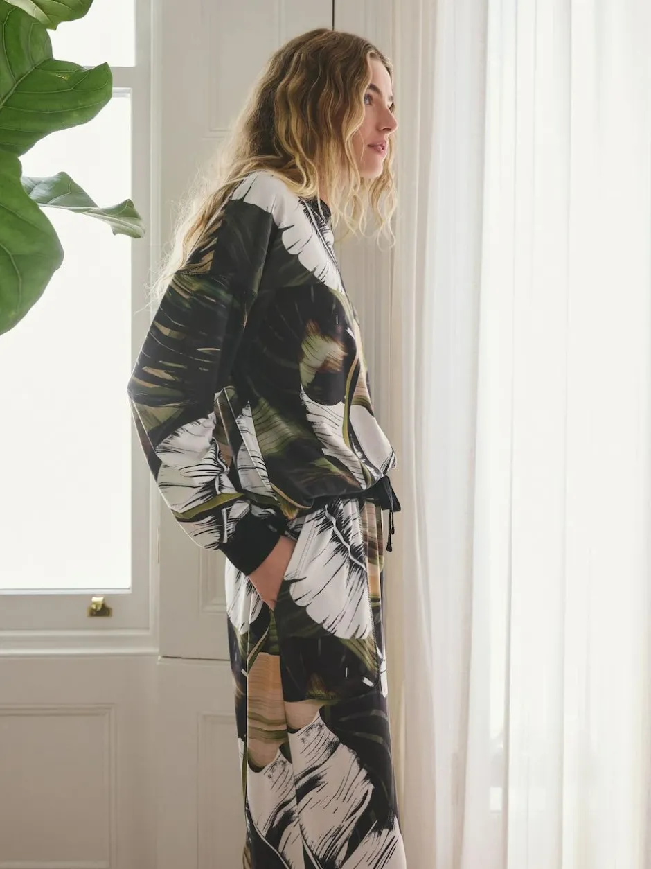 Next Green Leaves Cosy Long Sleeve Pyjamas Hot