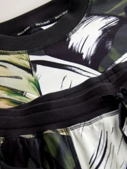 Next Green Leaves Cosy Long Sleeve Pyjamas Hot