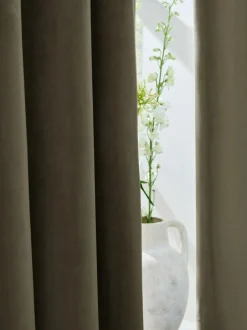 Next Green Light Olive Matte Velvet Blackout/Thermal Curtains Hot
