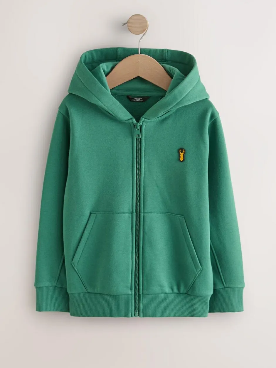 Next Logo Zip Through Hoodie (3-16yrs) Green Best