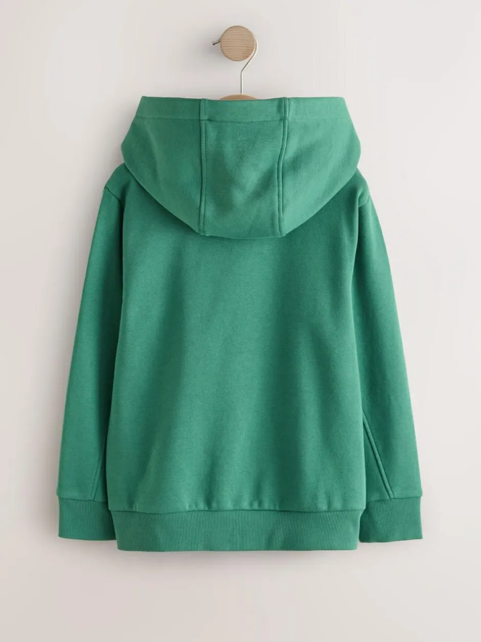 Next Logo Zip Through Hoodie (3-16yrs) Green Best