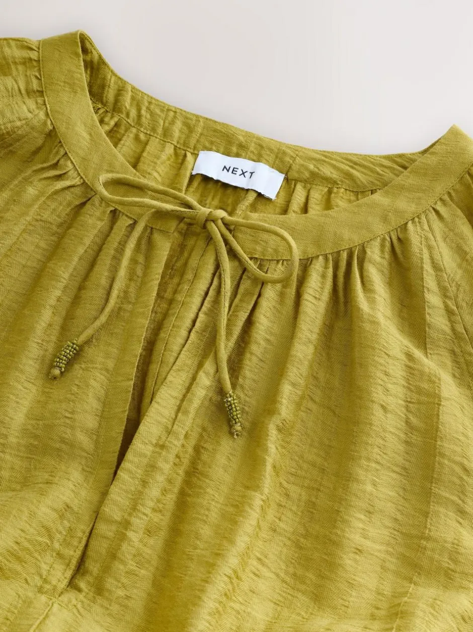 Next Long Sleeve Maxi Kaftan Green Discount