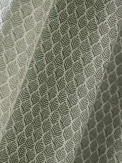 Next Green Mini Leaf Jacquard Eyelet Lined Curtains Hot