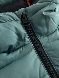 Next Green Quilted Midweight Hooded Jacket (3-16yrs) Online