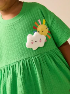Next Jersey Dress (3mths-7yrs) Green Rainbow Clearance