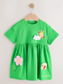 Next Jersey Dress (3mths-7yrs) Green Rainbow Clearance