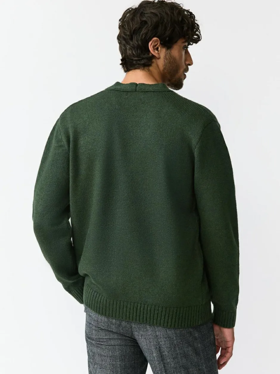 Next Regular Fit Embroidered Chest Motif Cardigan Green Sale