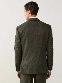 Next Green Regular Fit Nova Fides Italian Wool Blend Trimmed Check Suit Jacket Discount