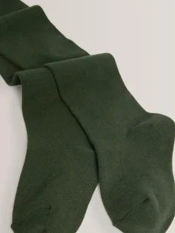 Next Green Regular Length 3 Pack Cotton Rich School Tights New