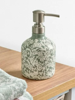 Next Green Sage Floral Print Soap Dispenser Hot