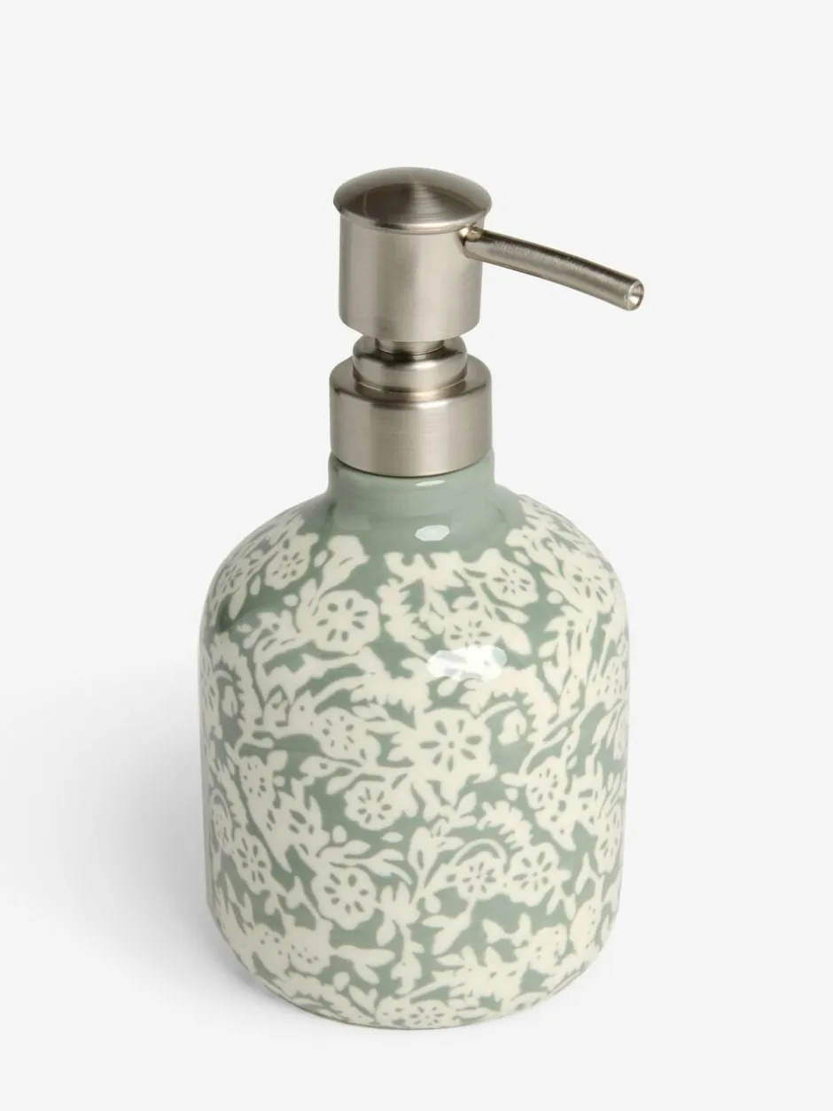Next Green Sage Floral Print Soap Dispenser Hot