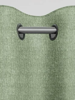 Next Green Sage Heavyweight Chenille Eyelet Super Thermal Curtains Sale