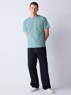 Next Green Sage Regular Fit Smart Soft Touch Heavyweight T-Shirt
