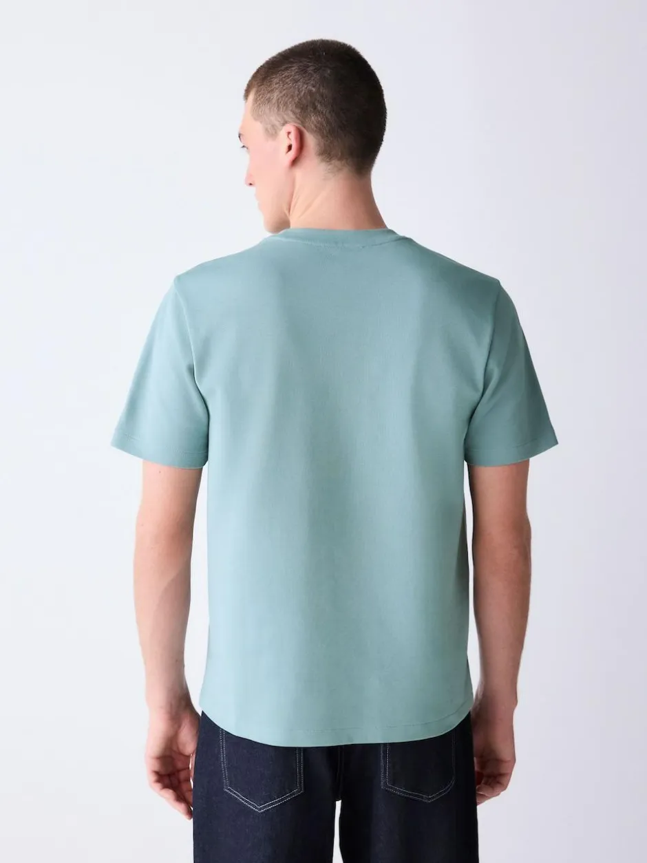 Next Green Sage Regular Fit Smart Soft Touch Heavyweight T-Shirt