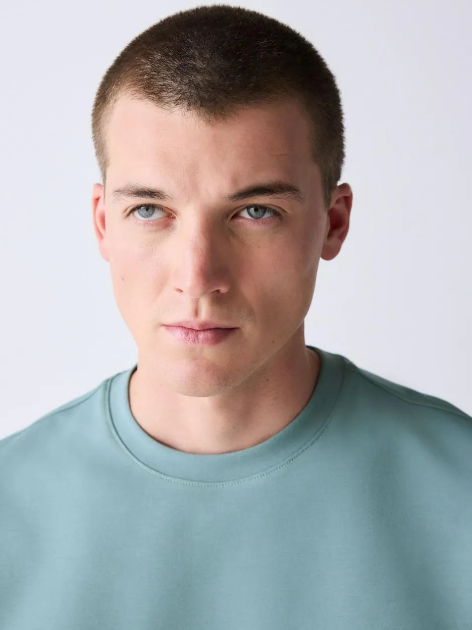 Next Green Sage Regular Fit Smart Soft Touch Heavyweight T-Shirt