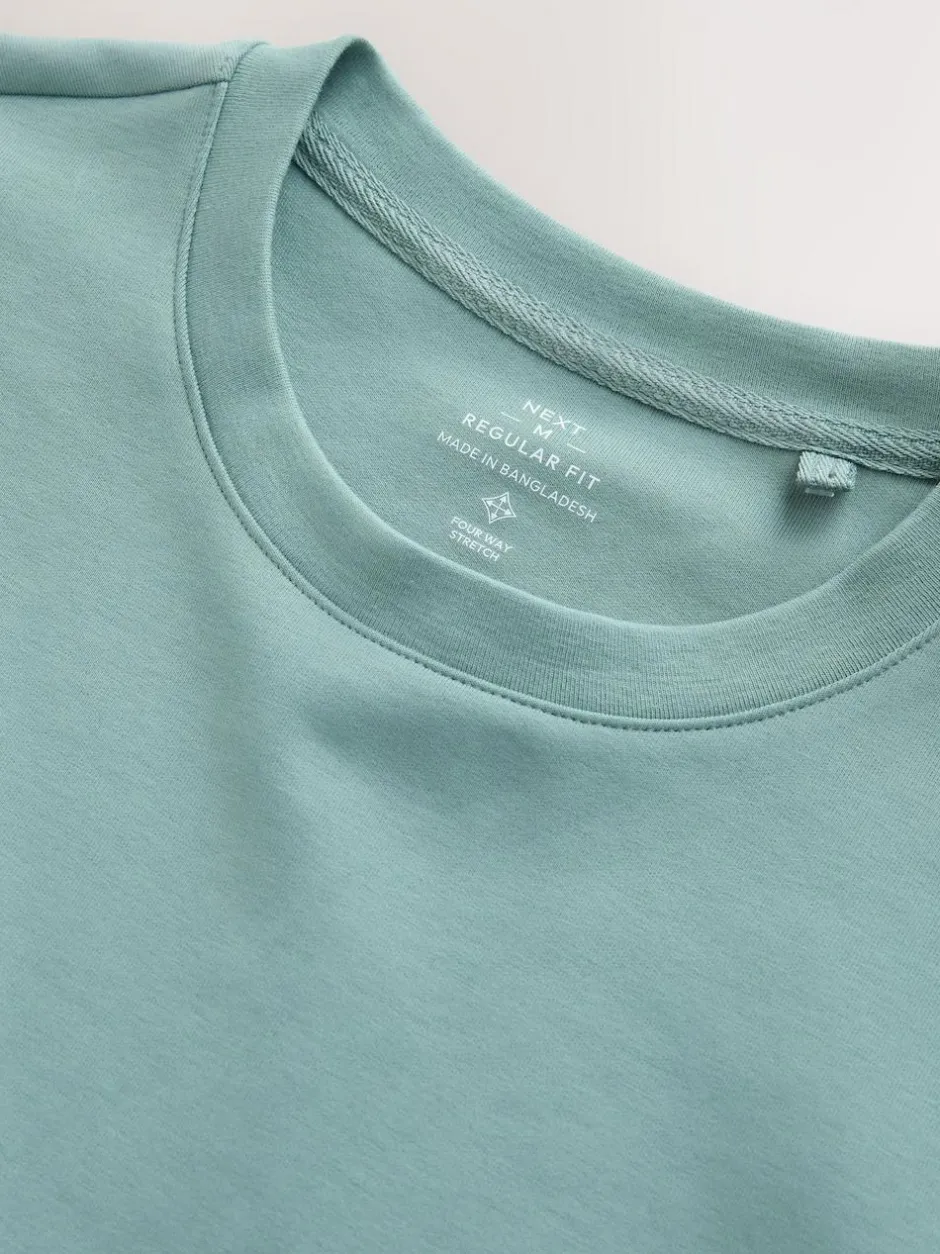 Next Green Sage Regular Fit Smart Soft Touch Heavyweight T-Shirt