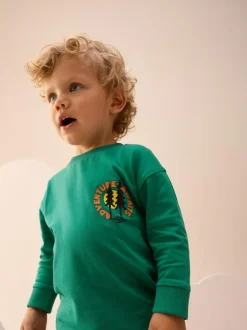 Next Green Scene Long Sleeve Back Print T-Shirt (3mths-8yrs) Online
