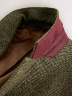 Next Slim Fit Herringbone Wool Blend Suit Jacket Green Discount