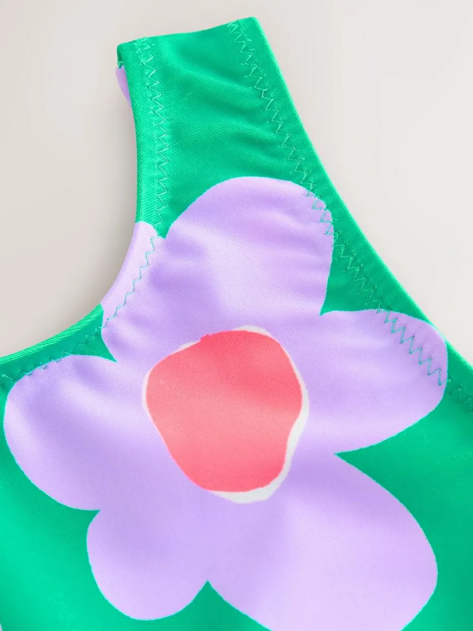 Next Swimsuit (3mths-7yrs) Green Stampy Floral