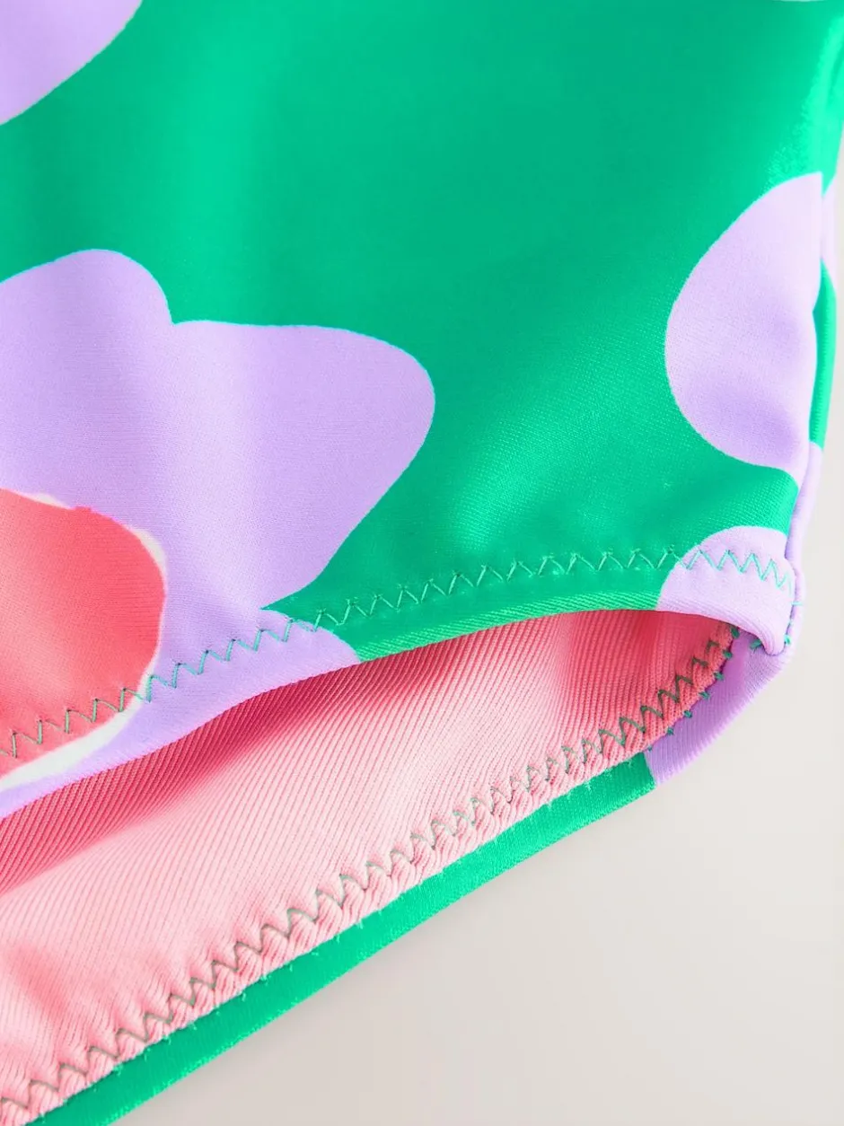 Next Swimsuit (3mths-7yrs) Green Stampy Floral
