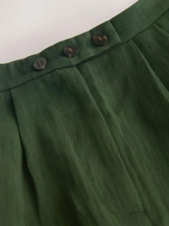 Next Superwide Pleated Trousers Green Hot