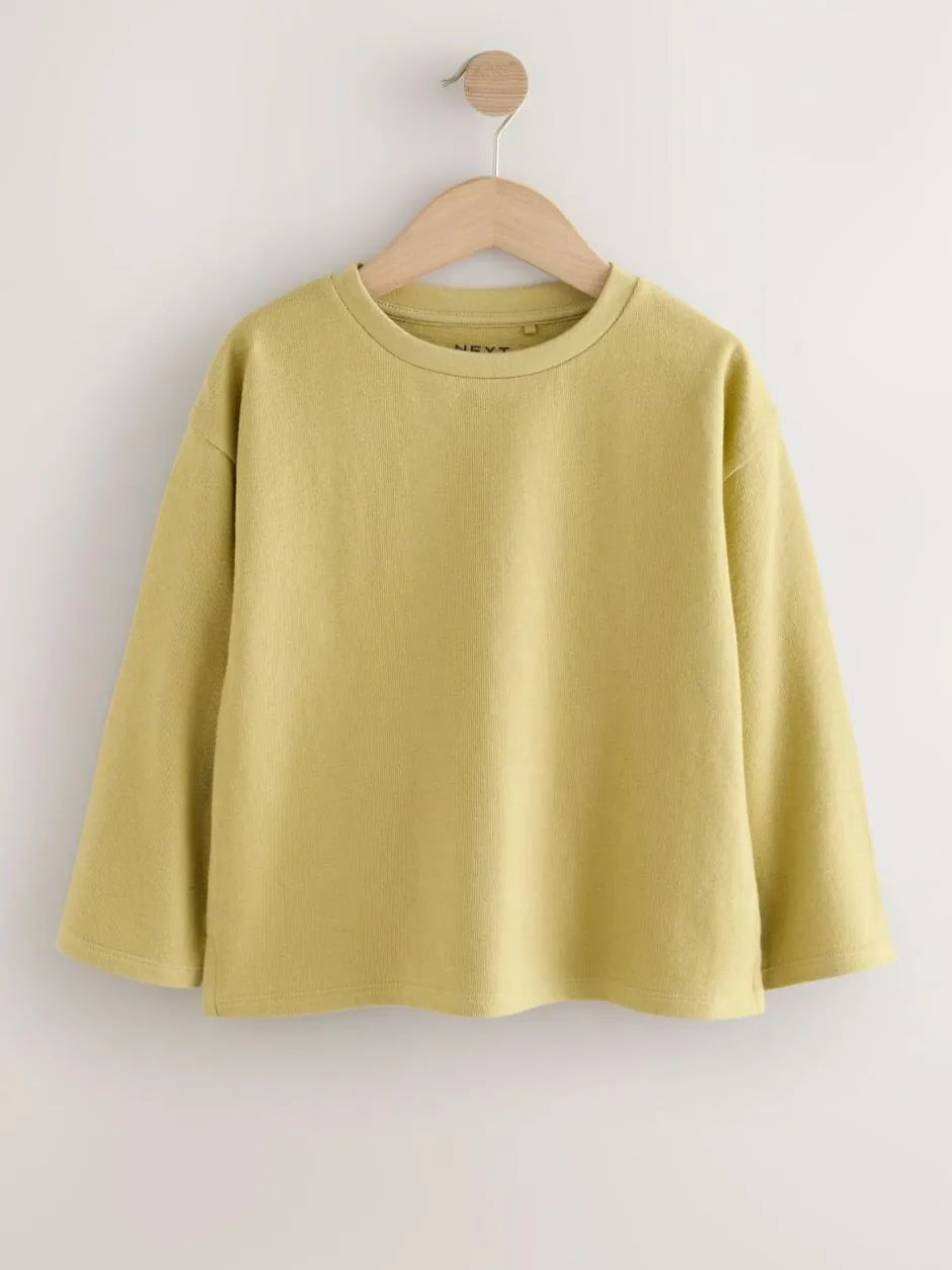Next Textured Long Sleeve Top (3-16yrs) Green Online