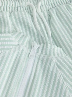 Next Textured Rash Vest and Swim Shorts Set (3mths-7yrs) Green Sale