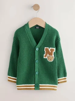 Next Green Varsity Character Cardigan (3mths-7yrs) Discount