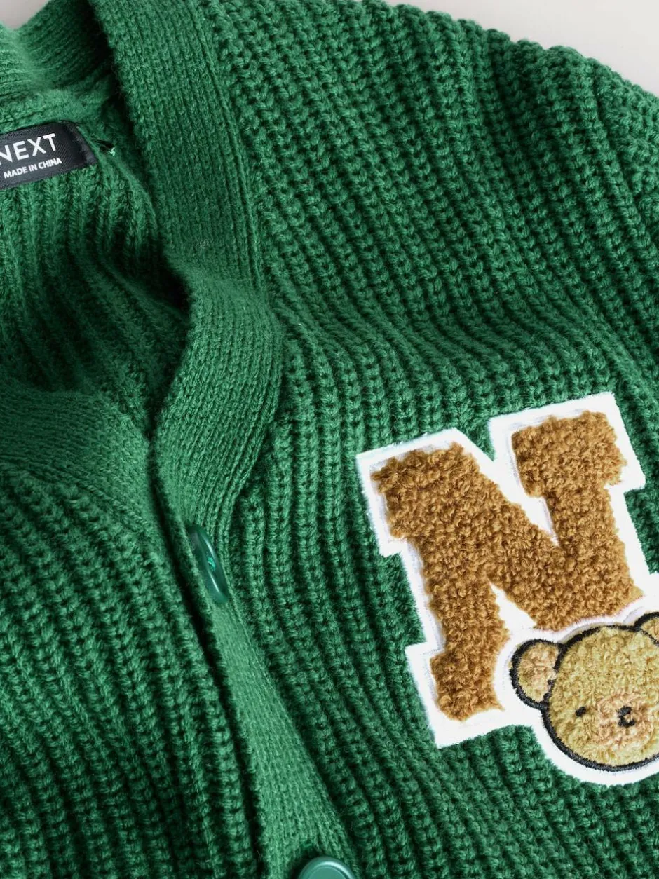 Next Green Varsity Character Cardigan (3mths-7yrs) Discount