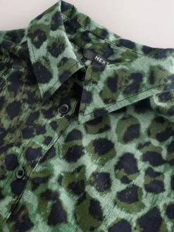 Next Green/Black Beach Cover-Up Shirt Hot