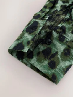 Next Green/Black Beach Cover-Up Shirt Hot