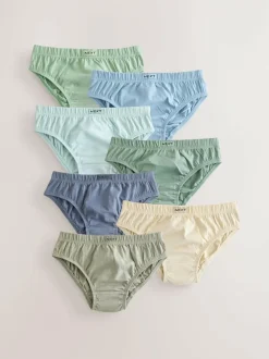 Next 100% Cotton Briefs 7 Pack (1.5-16yrs) Green/Blue Hot