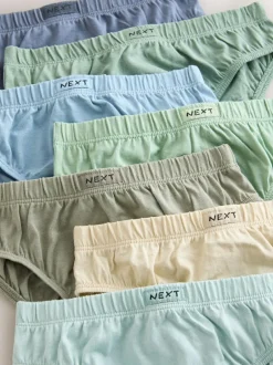 Next 100% Cotton Briefs 7 Pack (1.5-16yrs) Green/Blue Hot