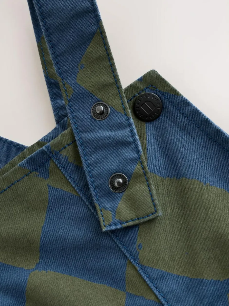 Next Dungarees (3mths-7yrs) Green/Blue Harlequin Online
