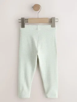 Next Green/Ecru Stripe Bee Embellished Leggings (3mths-7yrs) Discount