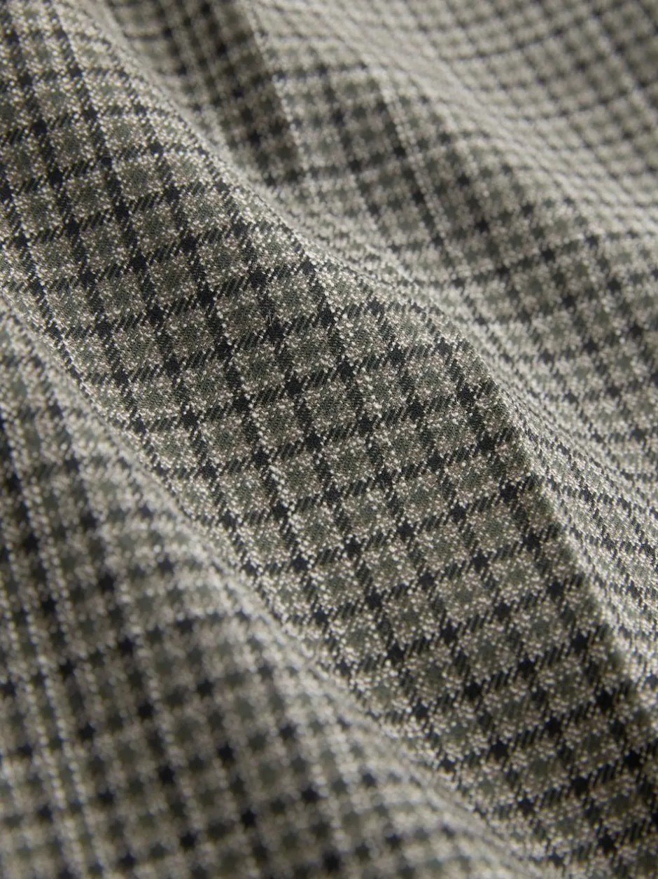 Next Green/Grey Check Slim Trousers
