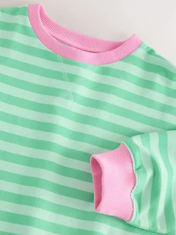 Next Sweatshirt (3-16yrs) Green/Pink New