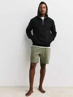 Next Loopback Soft Touch 2 Pack Jogger Shorts Green/Purple Hot