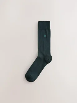 Next 8 Pack Embroidered Lasting Fresh Socks Green/Red/Blue Discount