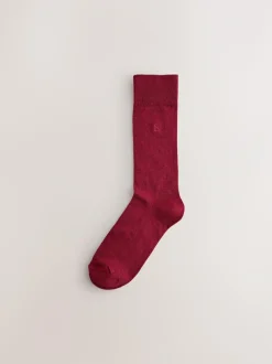 Next 8 Pack Embroidered Lasting Fresh Socks Green/Red/Blue Discount
