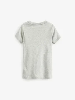 Next 100% Cotton Short Sleeve Vests 3 Pack (1.5-16yrs) Grey Clearance