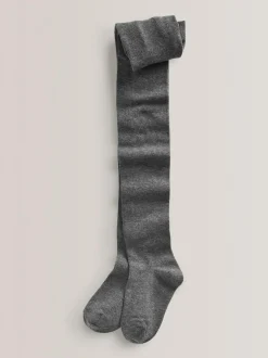 Next 5 Pack Cotton Rich School Tights Grey Discount