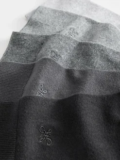 Next 5 Pack Embroidered Lasting Fresh Socks Grey Sale