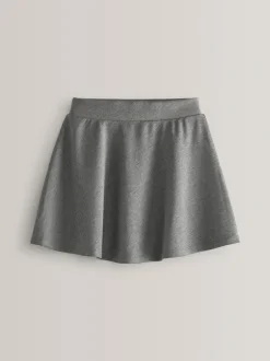 Next 2 Pack Pull-On Jersey Stretch School Skater Skirts (3-17yrs) Grey Outlet