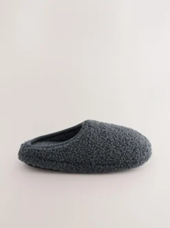 Next Grey Borg Warm Lined Slipper Mules Discount