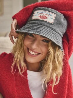 Next Grey Bucket 100% Cotton Hat New