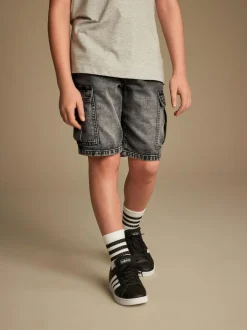 Next Cargo Shorts (3-16yrs) Grey Clearance